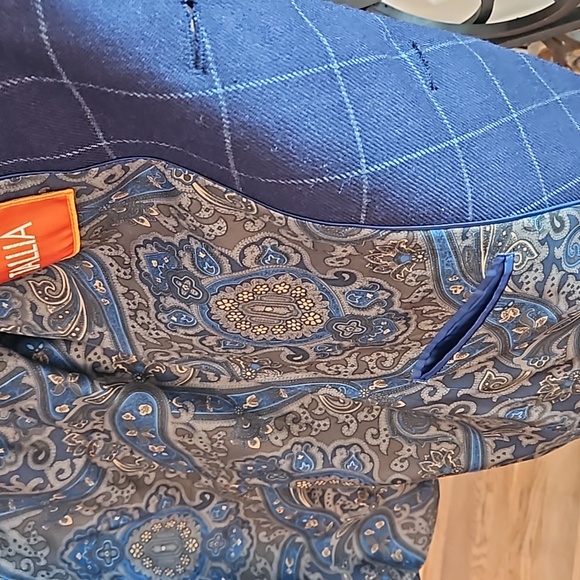 Tallia Mens Sport Coat Wool Paisley Lining GQ Style Plaid Executive Casual 40R - Picture 8 of 14